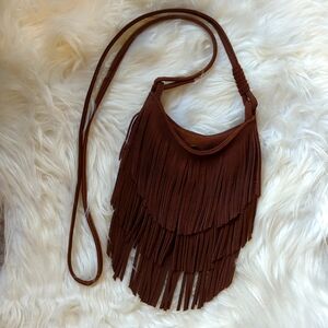 AEO Suede Fringe Bag